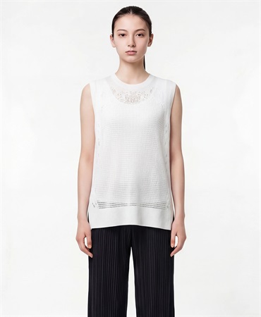 PRIMORDIAL　ノースリーブトップス(ホワイト-F)