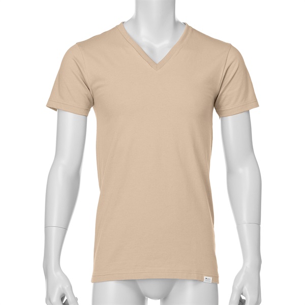 消臭アンダーシャツ・Vネック(ベージュ-Ｓ)