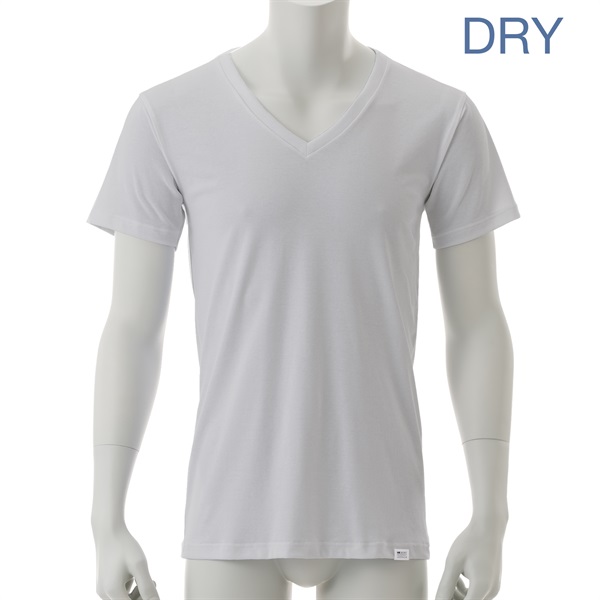 消臭アンダーシャツDRY・Vネック(グレー-Ｍ)