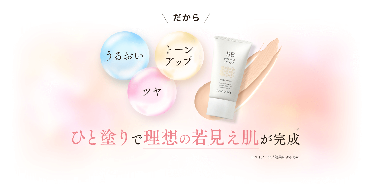 ひと塗りで理想の若見え肌が完成