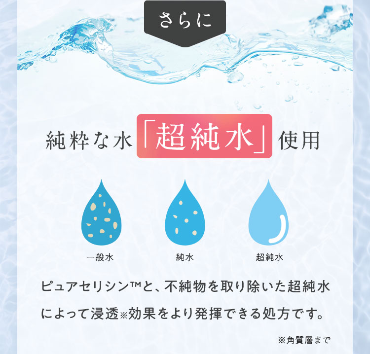 純粋な水「超純水」使用