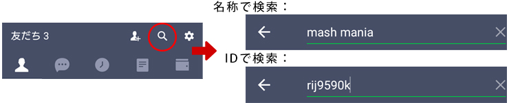 名称またはIDから探す